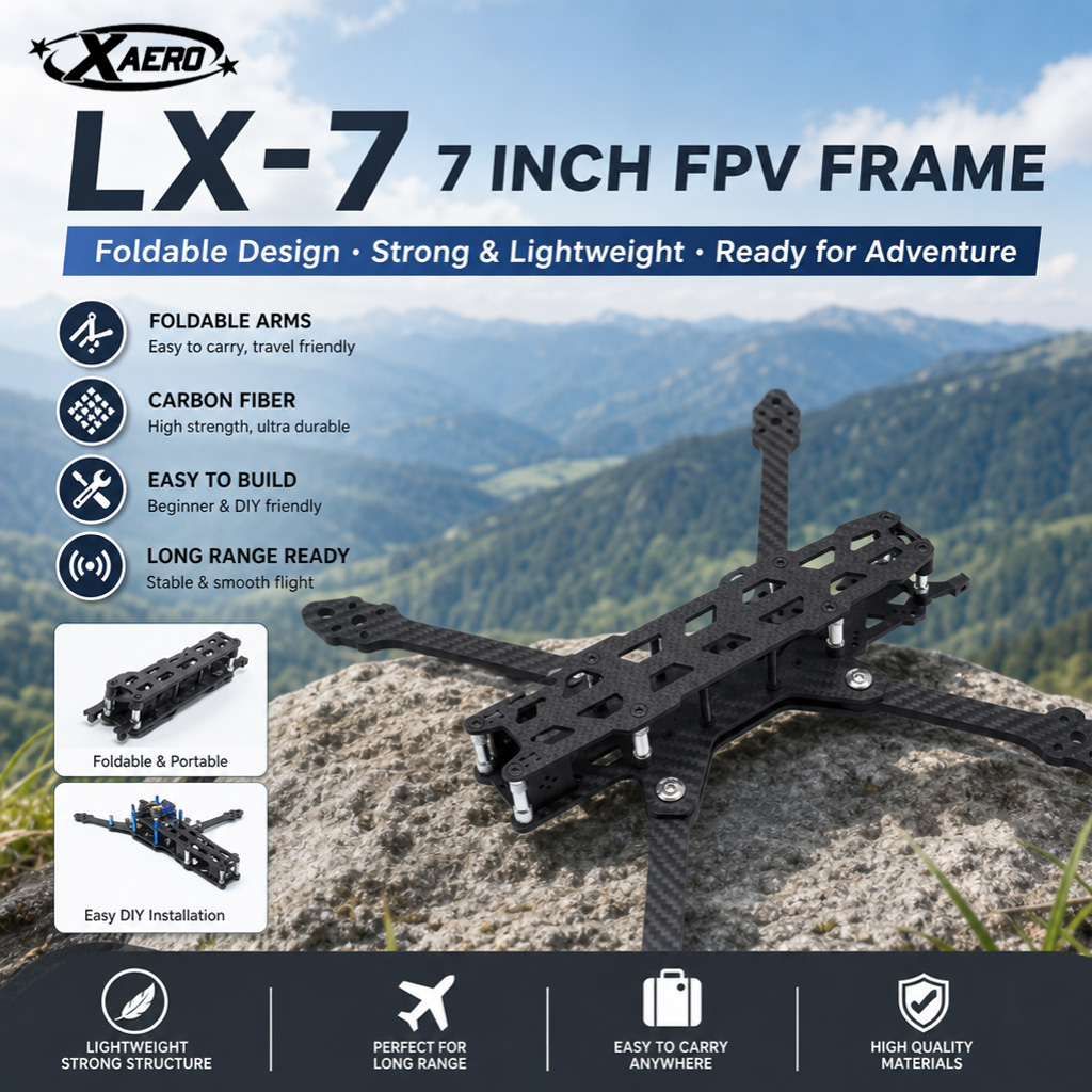 PAURC LX-7 Bingkai FPV Lipat 7 - Drone Kit Octocopter ulasan dan harga